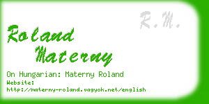 roland materny business card